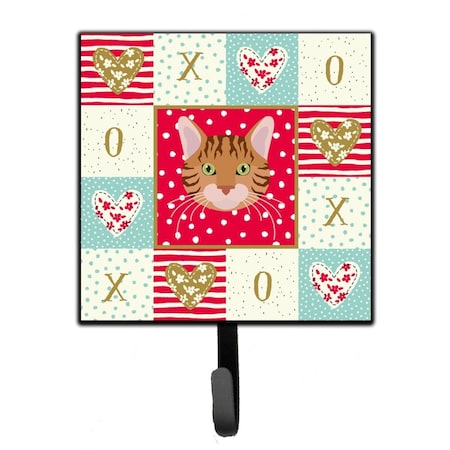 Carolines Treasures 4.25 x 1 x 7 in. Bengal Cat Love Leash or Key Holder CK5089SH4